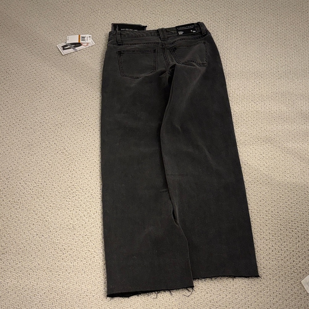 Charcoal Junior’s Straight Jeans Mid Rise Baggy - Picture 8 of 12